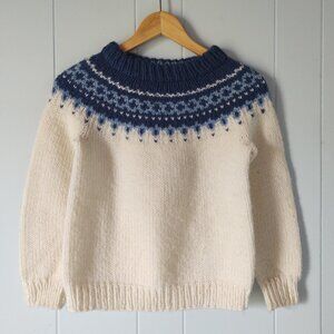 Beautiful Fair Isle Hand Knit Sweater